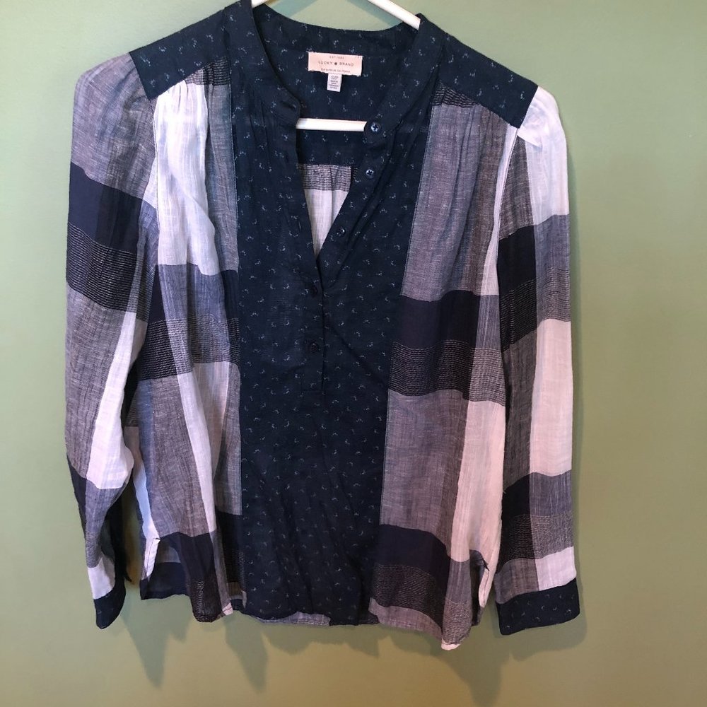 Lucky Brand Block Pattern blouse